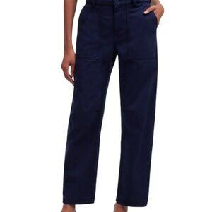 Madewell Womens The Darted Barrel-Leg Pant Size 26 Classic Navy